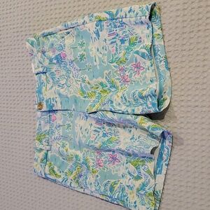 Lilly Pulitzer Sri Lanka Knit Shorts What a Lovely Place (001451) Size 0